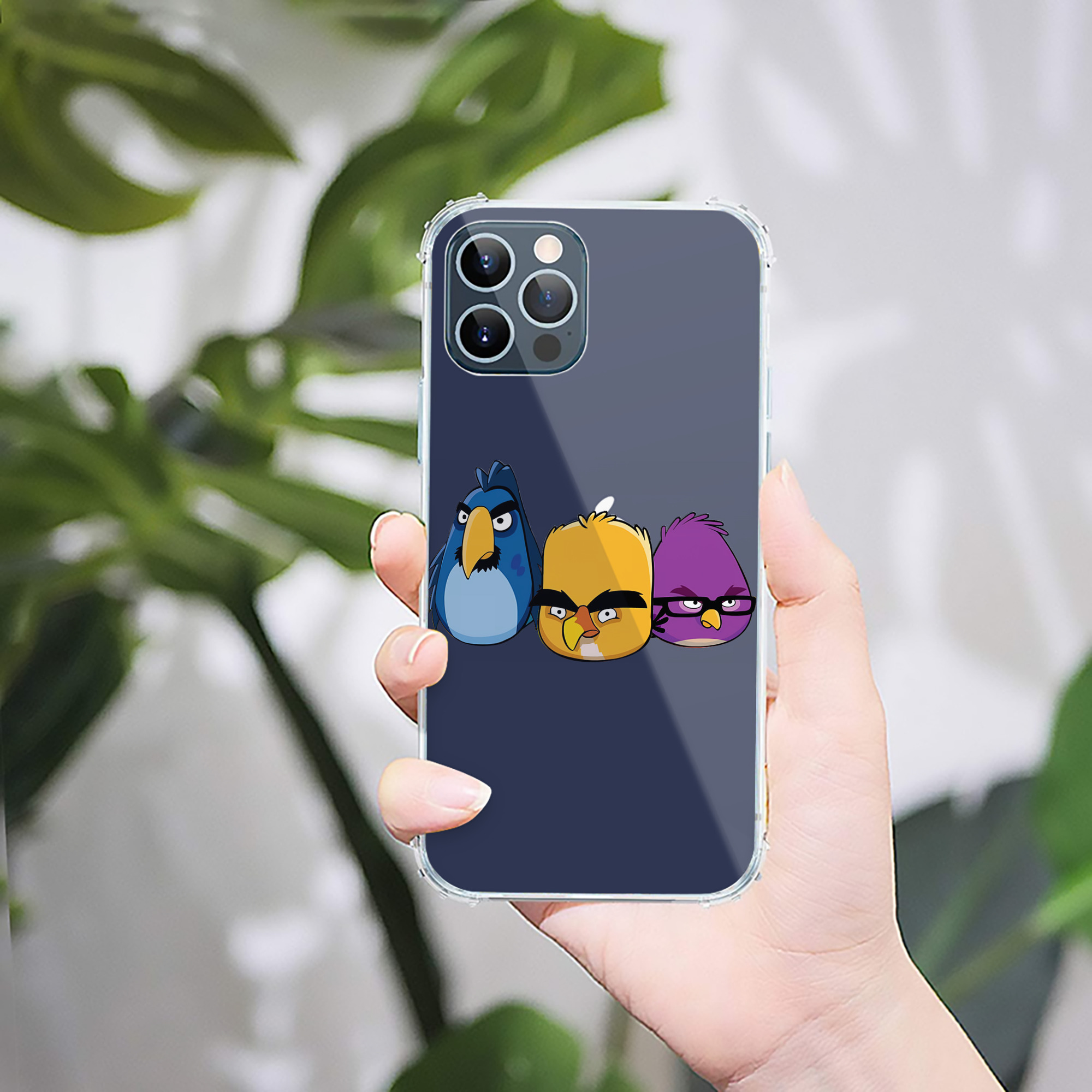 （画像用） Angry Birds アングリーバード 【iPhone 12シリーズ対応】透明スマホケース（クリアソフトケース）